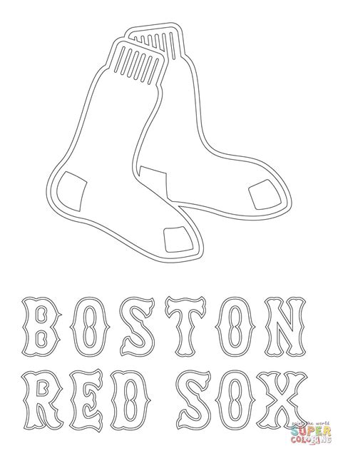 red sox coloring pages free